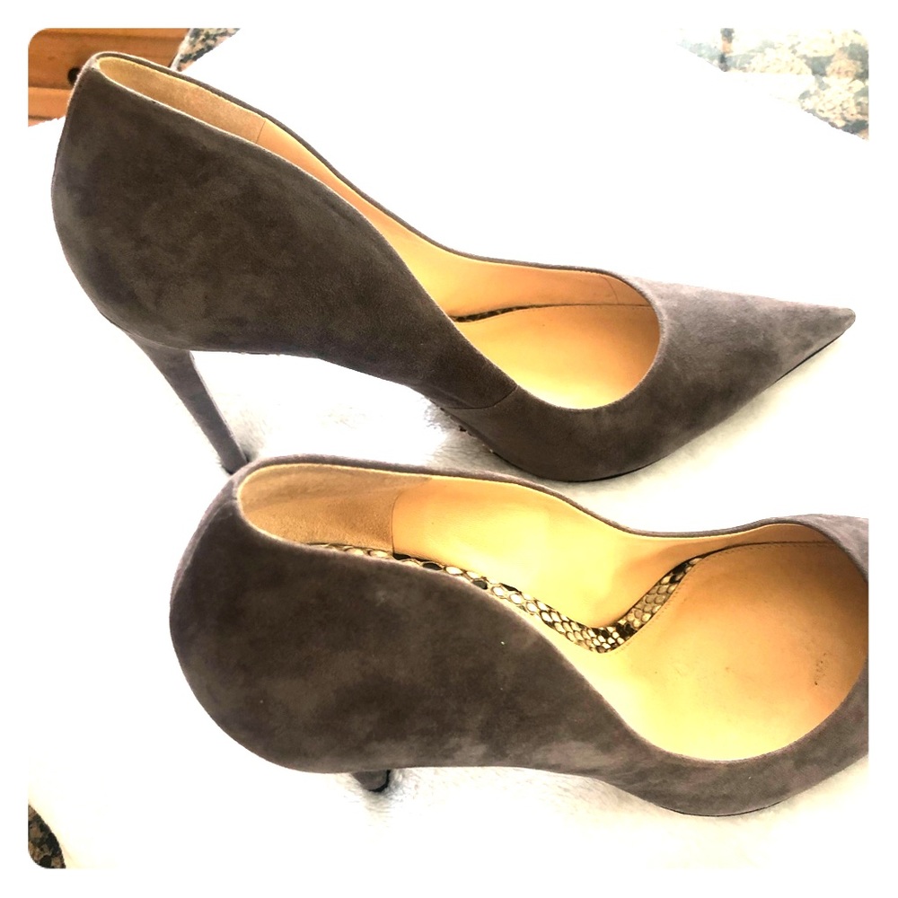 Gorgeous Alexandre Birman Olga Suede Python Pumps